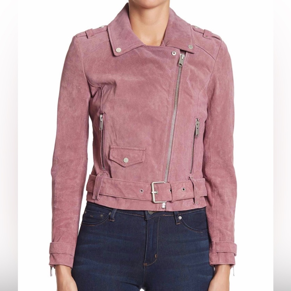 Andrew Marc New York Sabrina Suede Moto Jacket - Picture 3 of 12